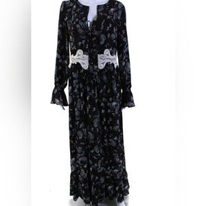 Thakoon Paisley Printed Maxi Dress - Navy undertone